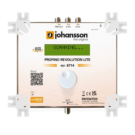 6714 / Cabecera Procesadora 3 entradas  65dB (UHF) - 32 filtros Profino Revolution Lite Johansson