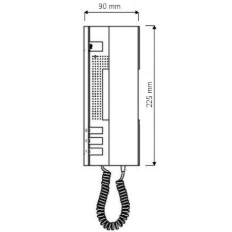 1134/1 - Teléfono analógico llamada electrónica 4+N serie Utopia Urmet