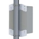 BOX40+BOXPOLE / Armario estanco IP65 (400x300x220mm) + soporte a poste