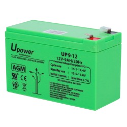 BAT1290-U / Batería recargable plomo ácido AGM 12Vdc / 9Ah Upower