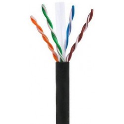 CAS/PUTP-C6 - Cable UTP CU Categoría 6 PE negro   Cu  (305m)