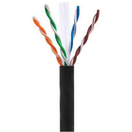 CAS/PUTP-C6 - Cable UTP CU Categoría 6 PE negro   Cu  (305m)